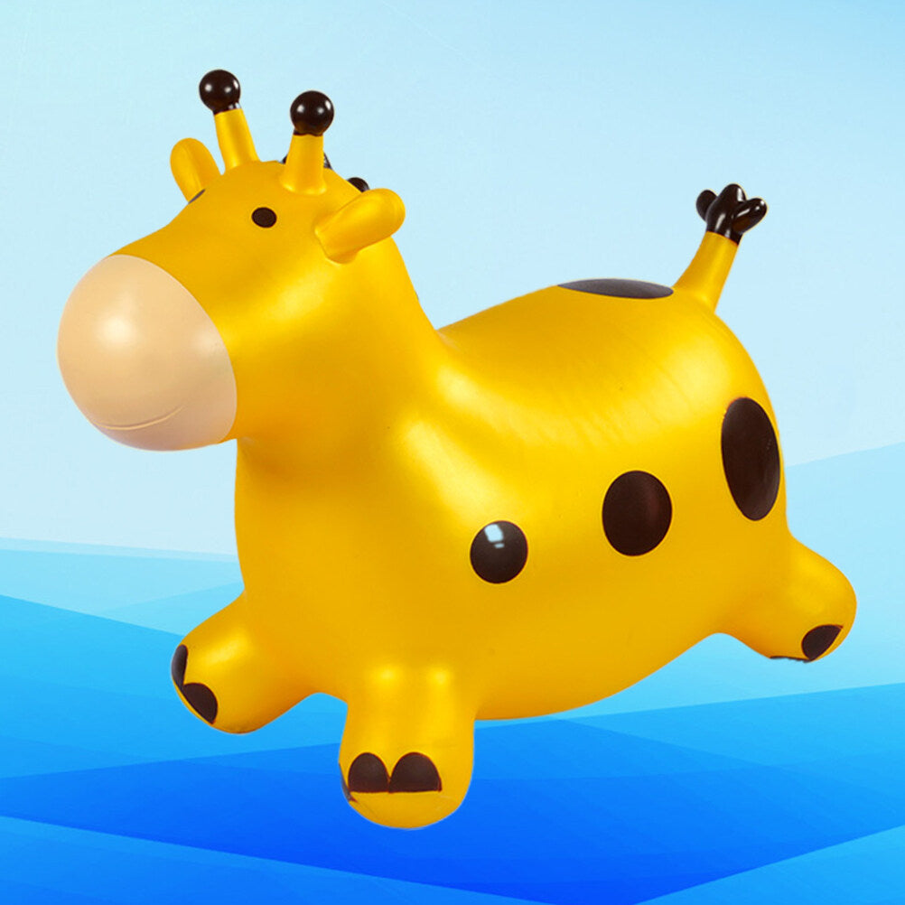 Yellow Inflatable Jumping Horse Toy with Air Pump F3920