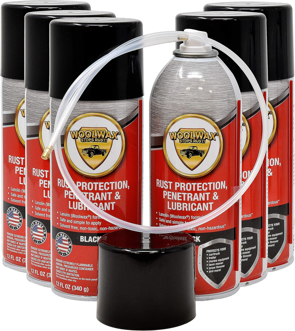 12 Oz Black Aerosol Spray Can 6 Pack X821