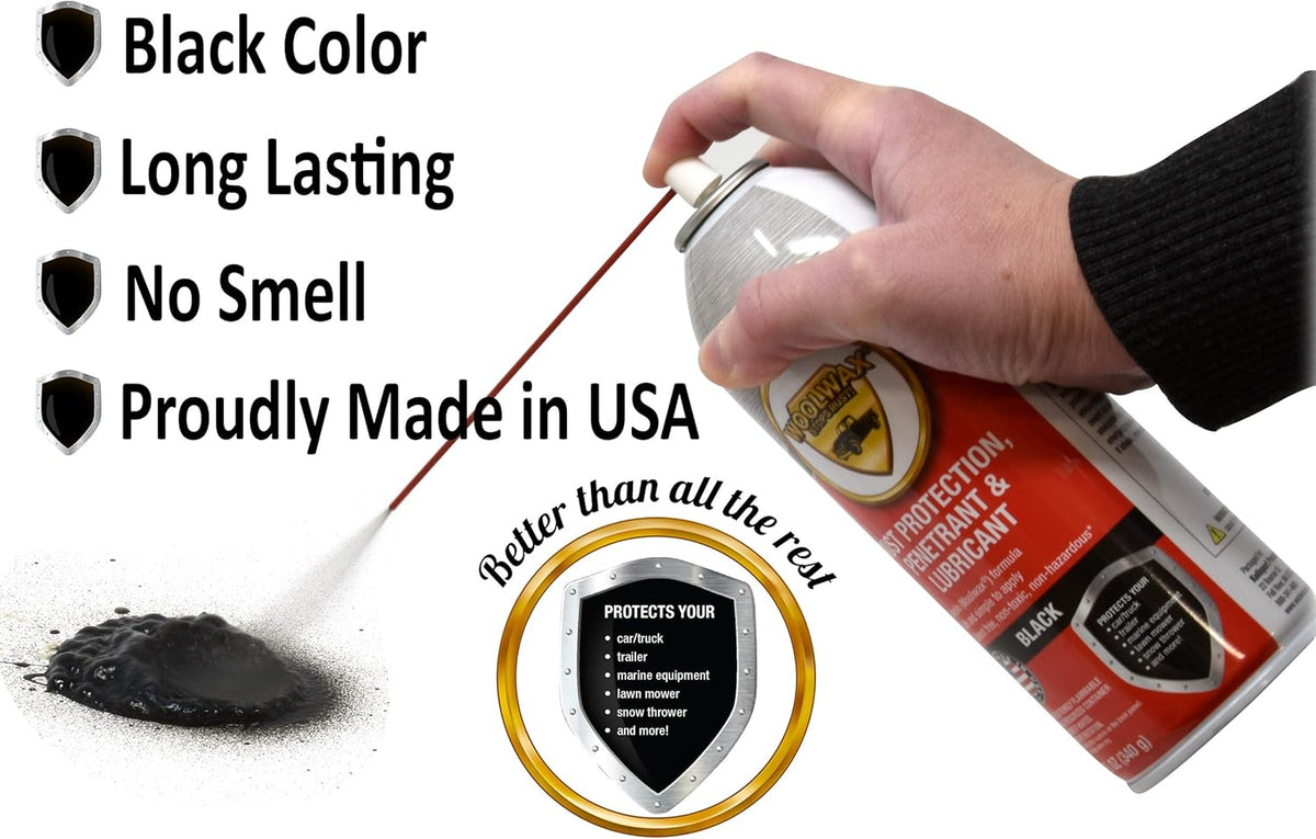 12 Oz Black Aerosol Spray Can 6 Pack X821