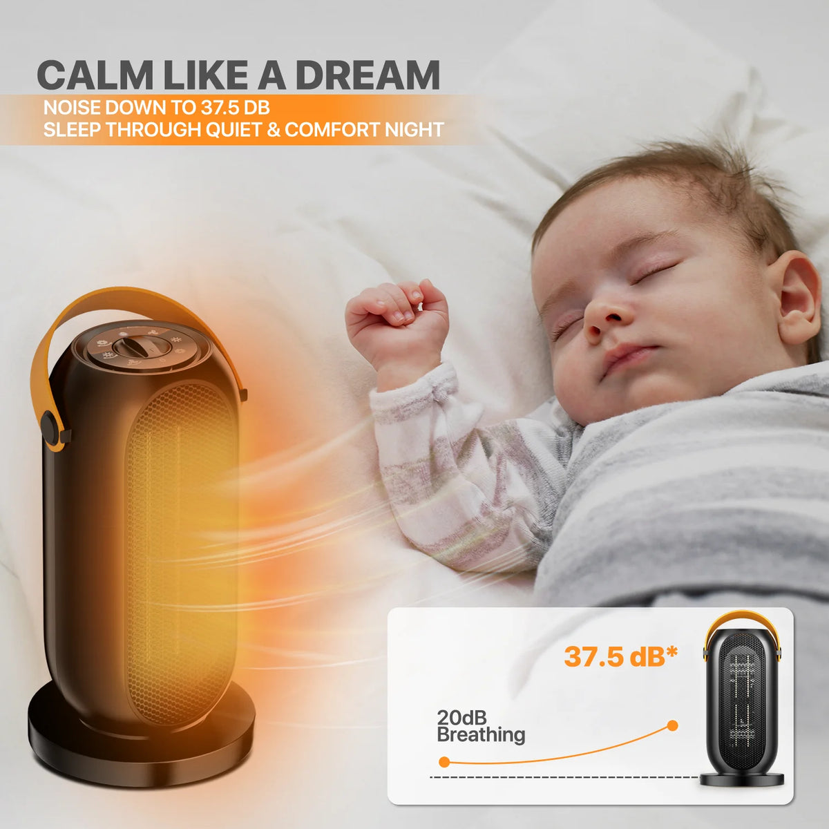 1200W PTC Portable Electric Space Heater D8782