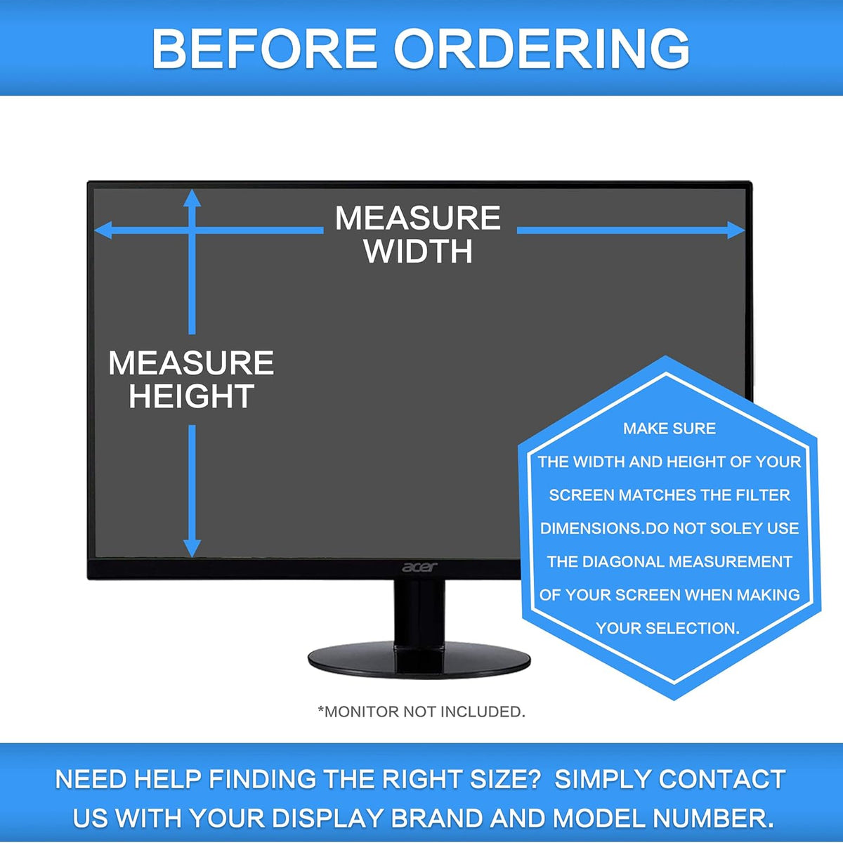 27 Privacy Screen Filter for 16:9 Widescreen Monitor, Pack of 2 P145