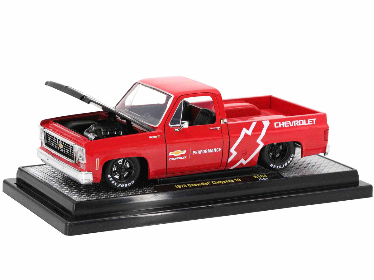 1973 Chevrolet Cheyenne 10 Truck Bright Red 1/24 Diecast Model Car O43406