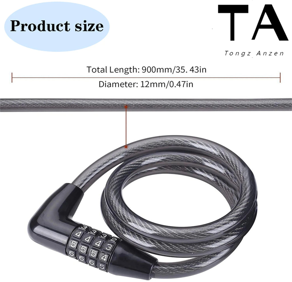 4 Digit Combination Anti-Theft Bike Locks H7914