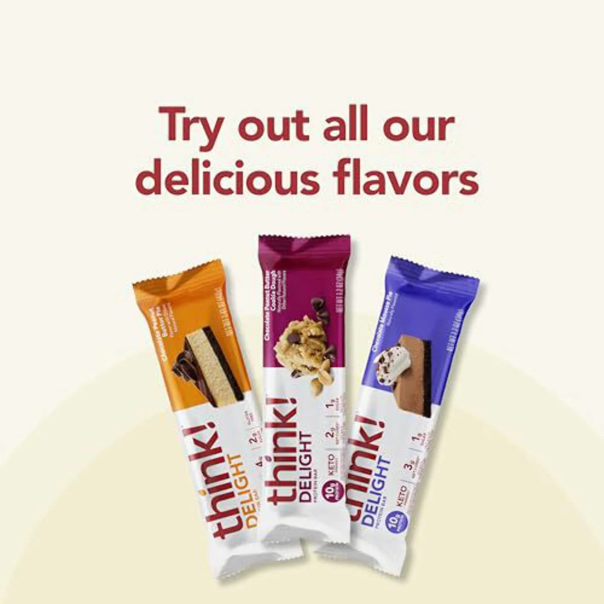 Chocolate Peanut Butter Cookie Dough Protein Bars, 10 Bars, 1.2 oz Each U569