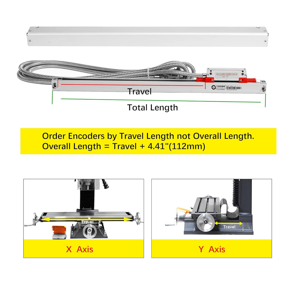 520mm 0.005 mm Accuracy Aluminum Body Linear Scale P7352
