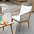 Outdoor Dining Single Sofa Bistro Chair PE Rattan Armchair D418330