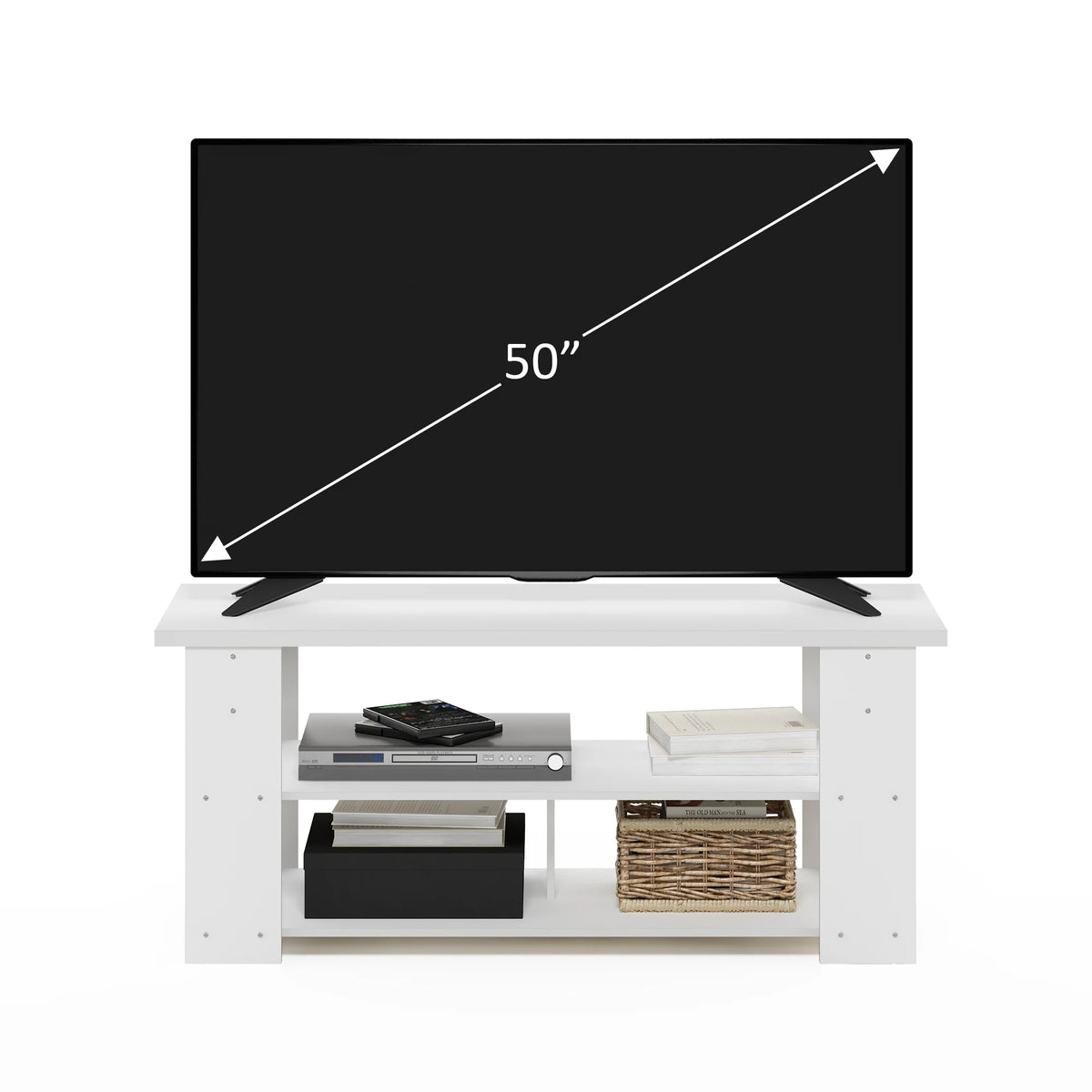 White TV Stand Up To 55-Inch M63314