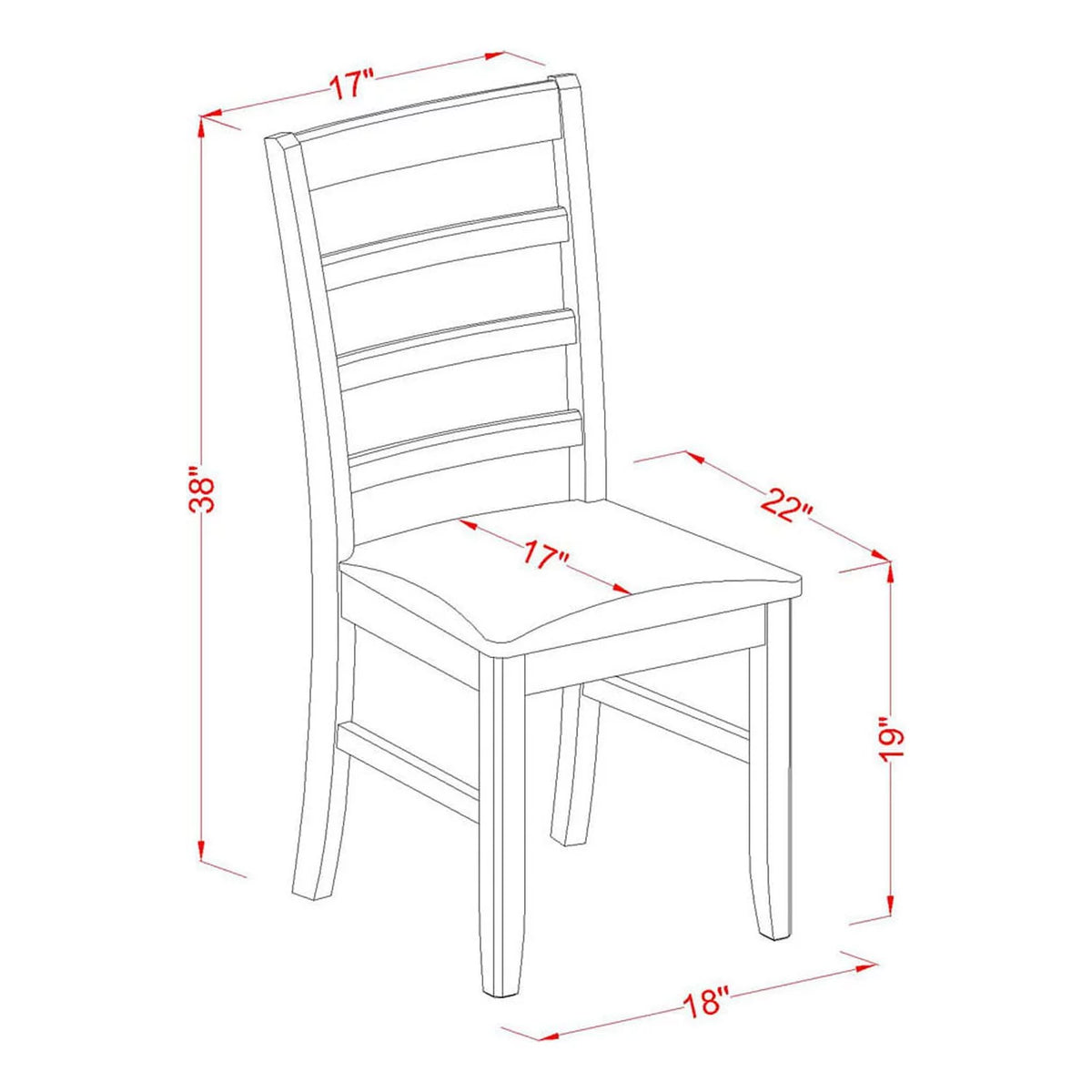 5 Piece Wood Dining Set T7209
