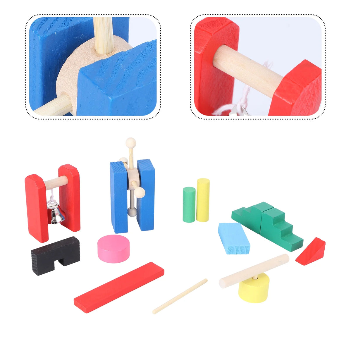 Wooden Domino Blocks Building Toy Educational Toys J70681