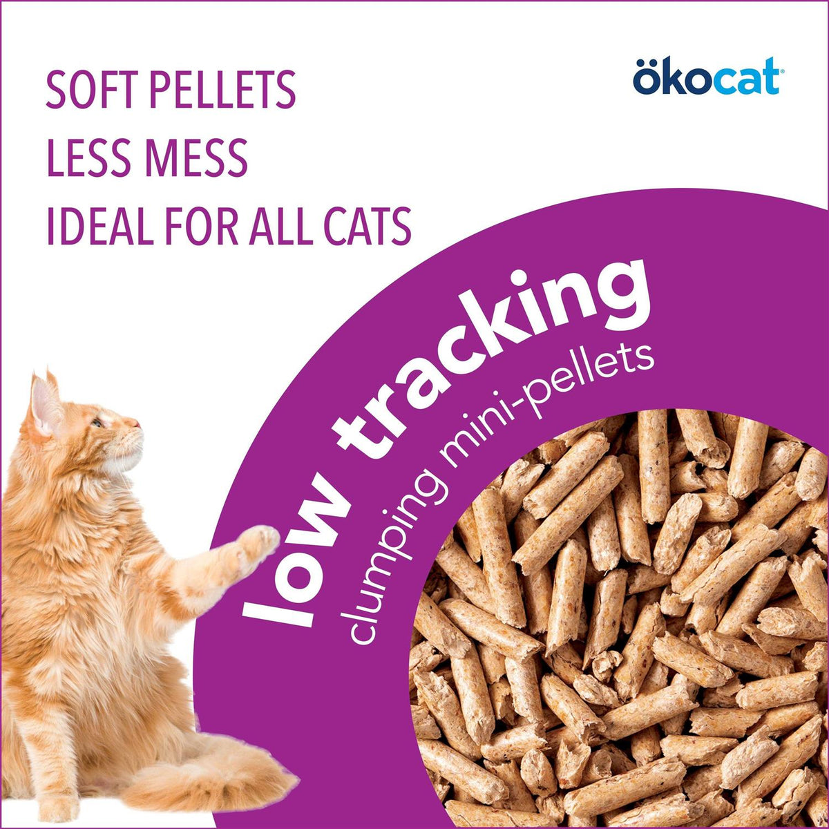 Low Tracking Clumping Mini Pellets Wood Cat Litter H29353