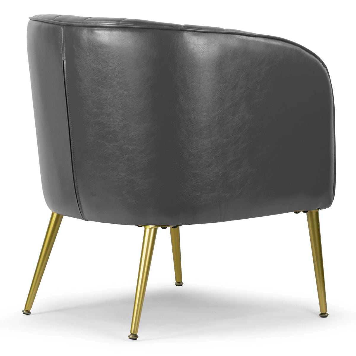 Grey Faux Leather Accent Chair N373722