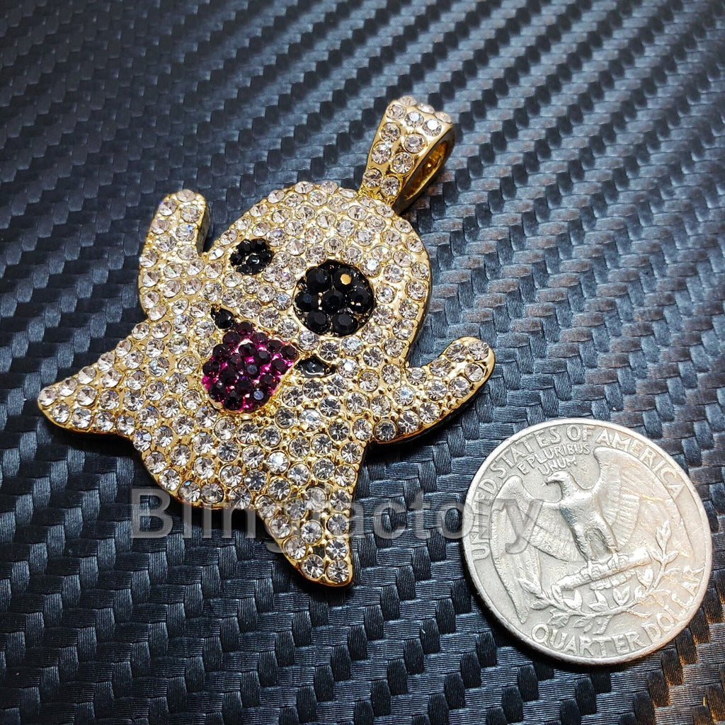 Gold Plated Ghost Charm Pendant Y233