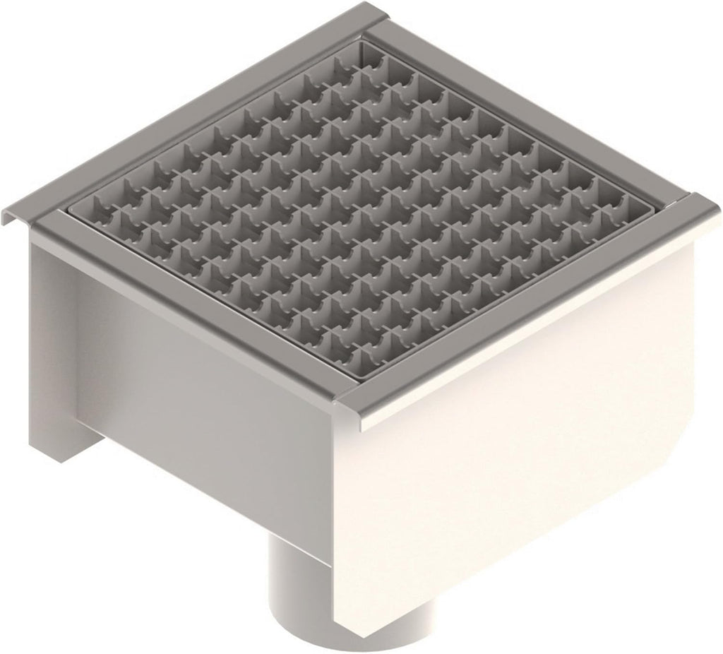 12x12 Stainless Steel Floor Drain with Anti Slip Grate J712