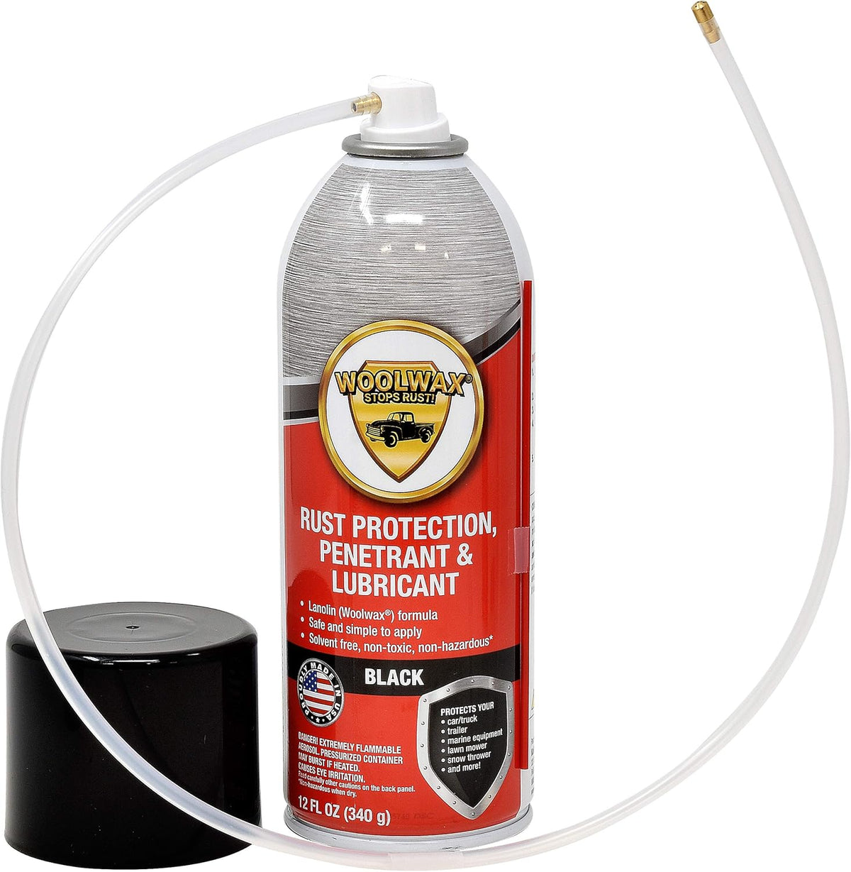 12 Oz Black Aerosol Spray Can 6 Pack X821