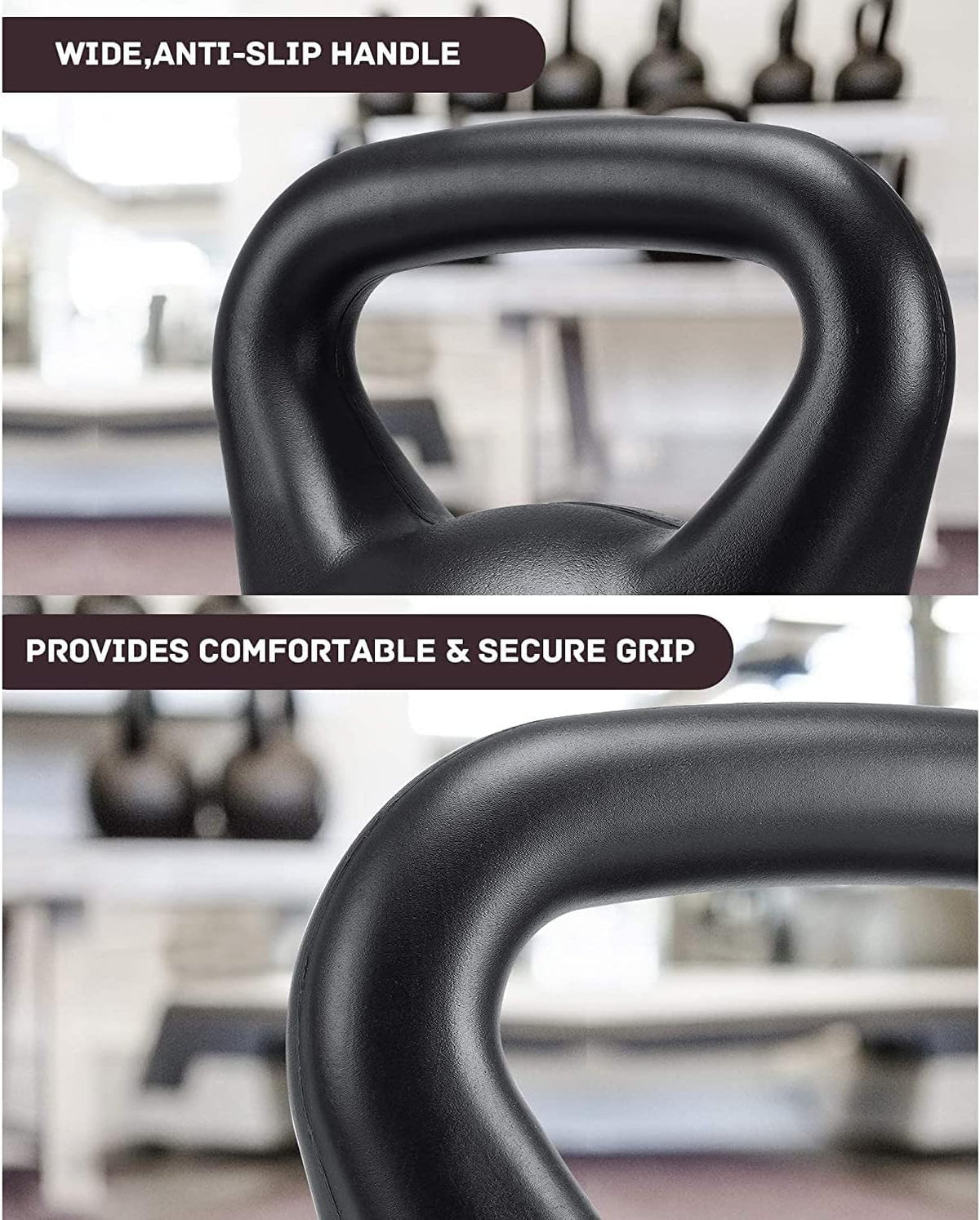35lb Strength Training Kettlebell with HDPE Handle Workout Equipment Pack of 2 H6083