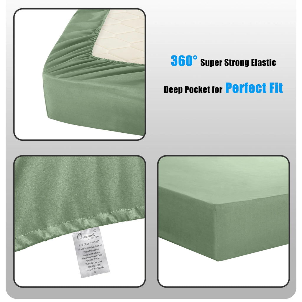 Sage Medallion 7-Piece King Comforter Set with Sheets L312