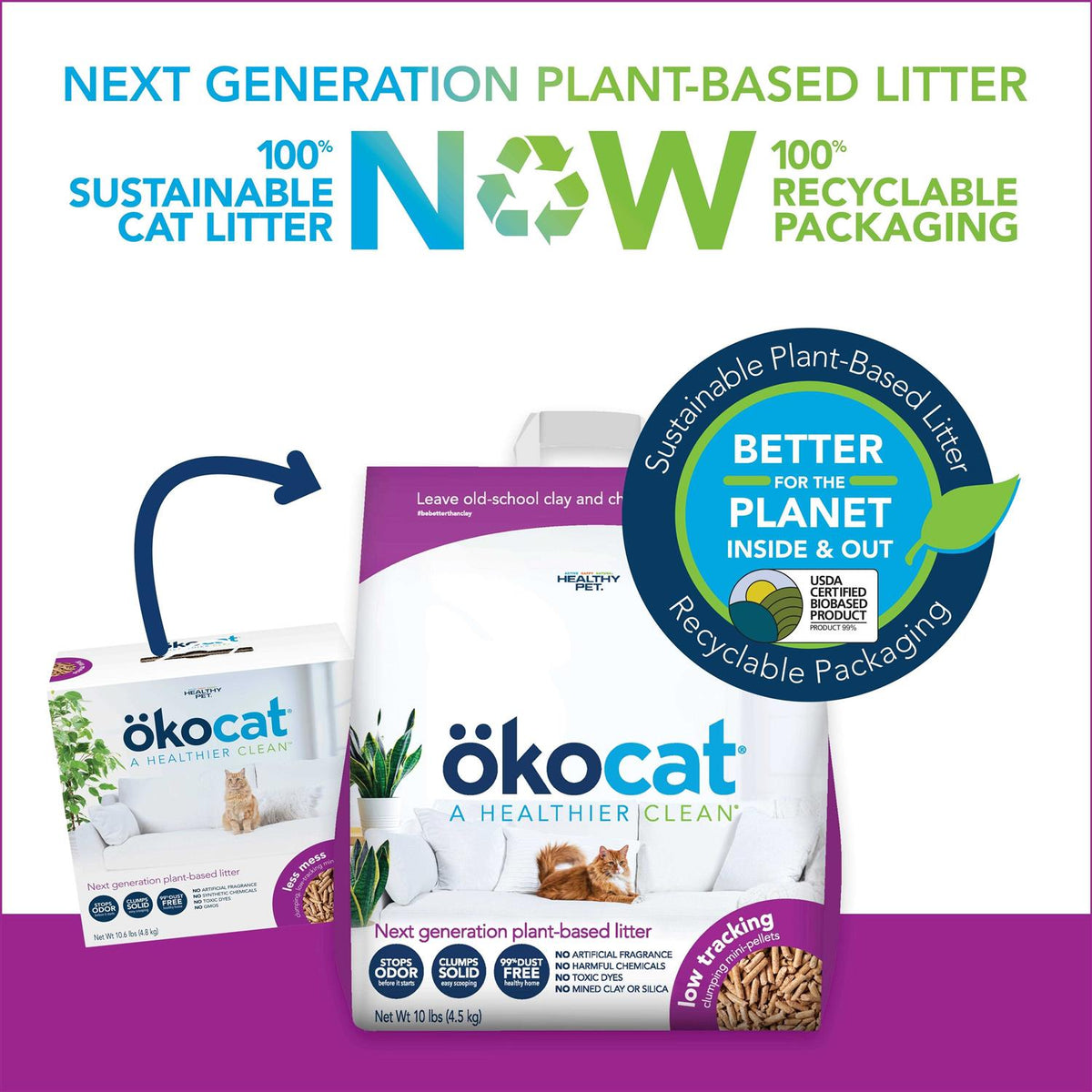 Low Tracking Clumping Mini Pellets Wood Cat Litter H29353