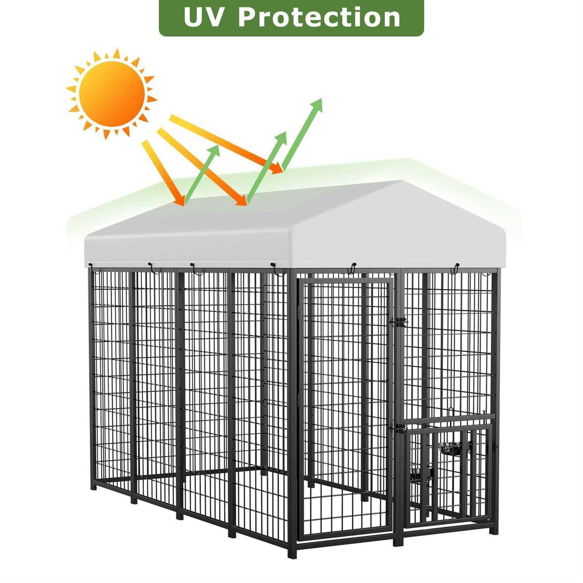 Large Metal Dog Kennel Outdoor Pet Enclosure A8972