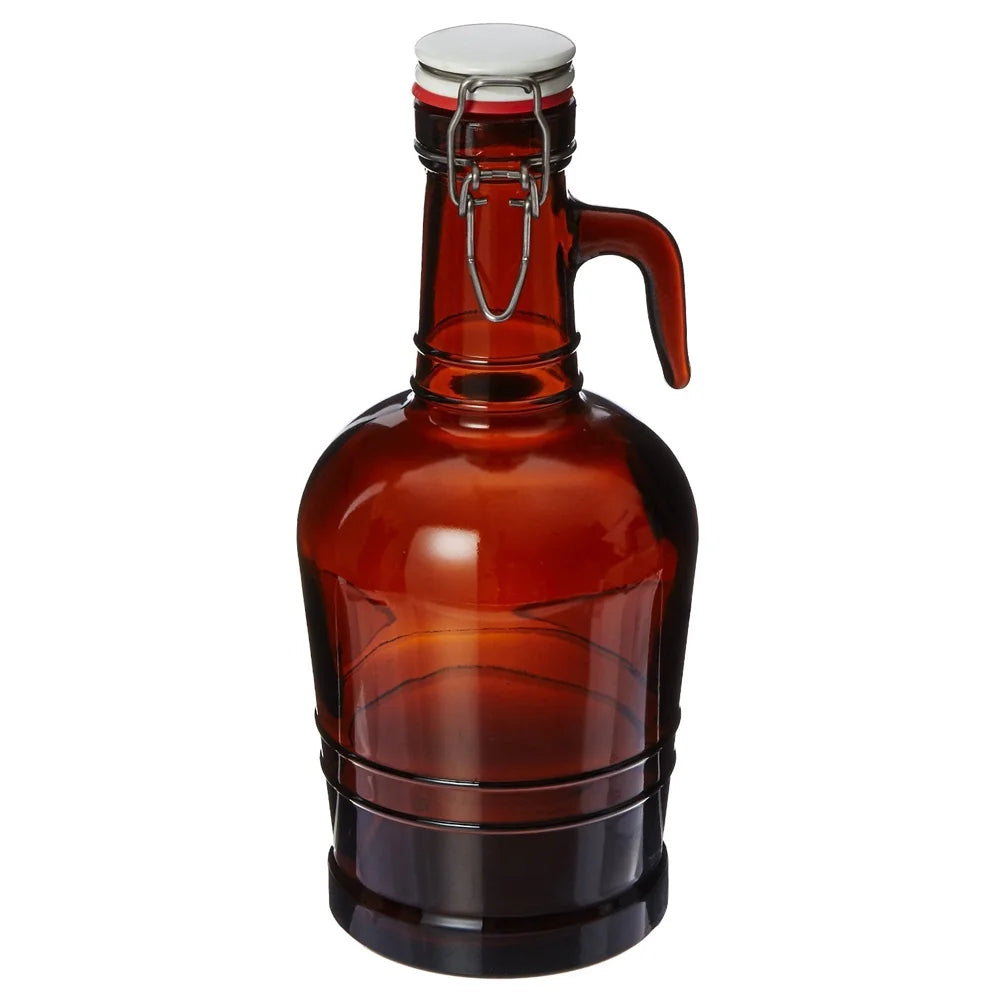2 Liter Amber Glass Growler Set of 4 T3074