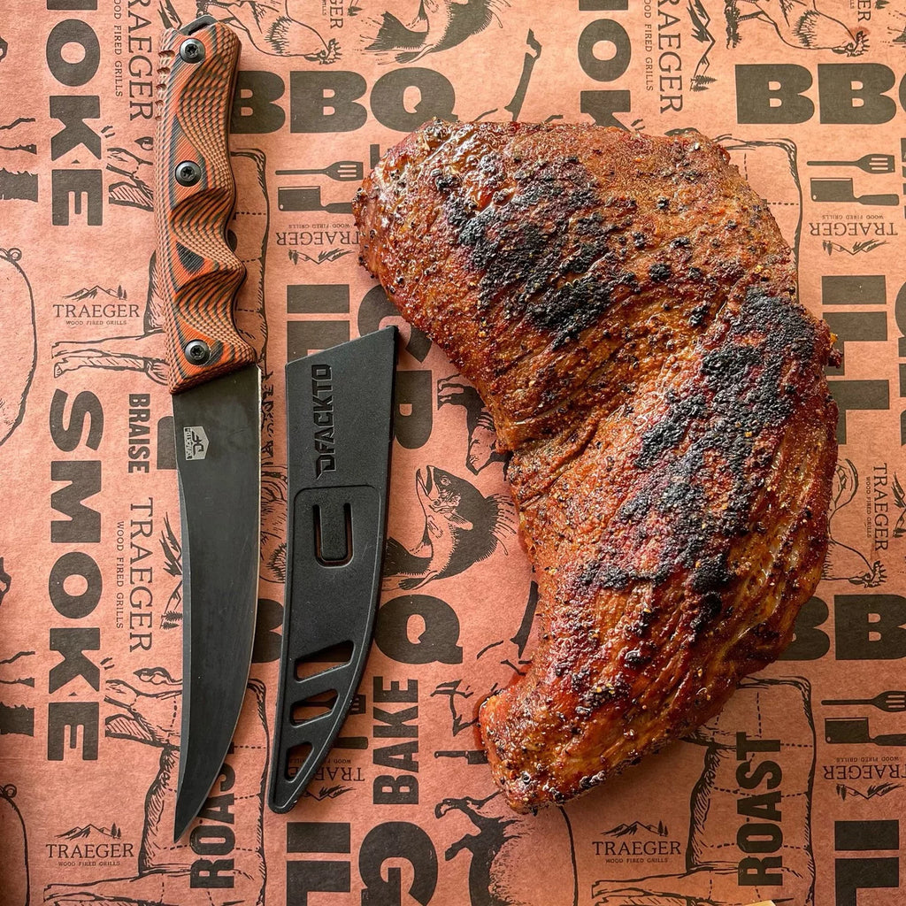 6" Hybrid Boning & Fillet Knife Orange Handle Q7007