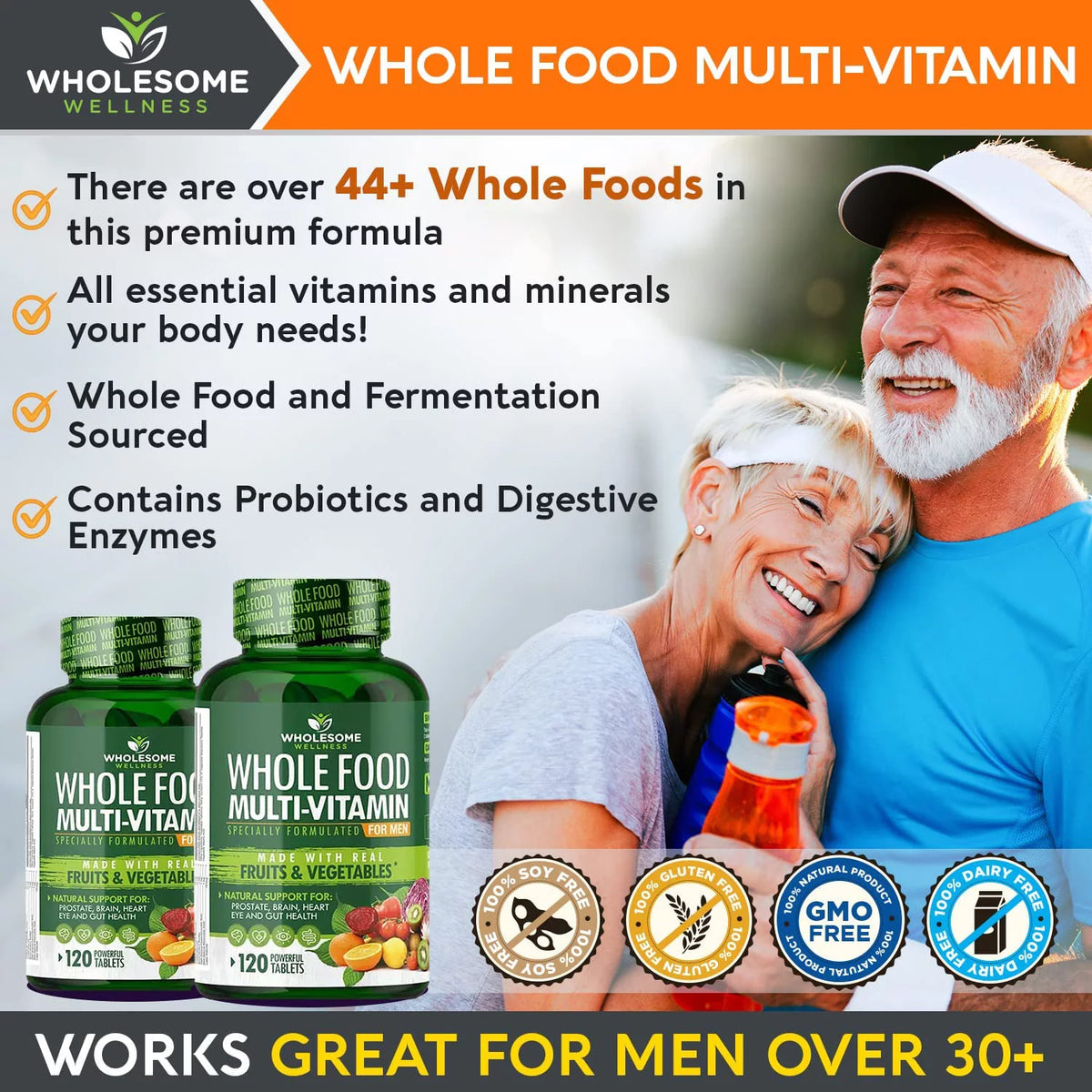 120 Tablets Vegan Multivitamin for Men L673115