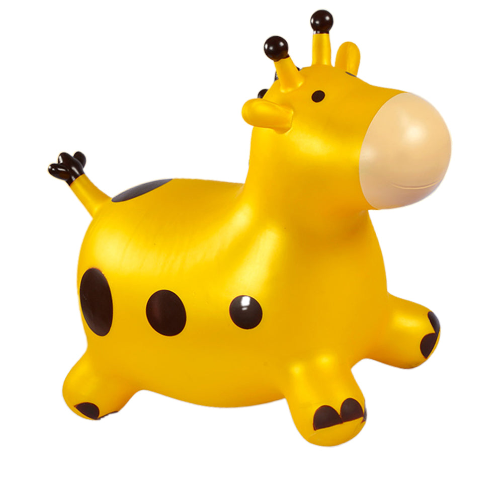 Yellow Inflatable Jumping Horse Toy with Air Pump F3920
