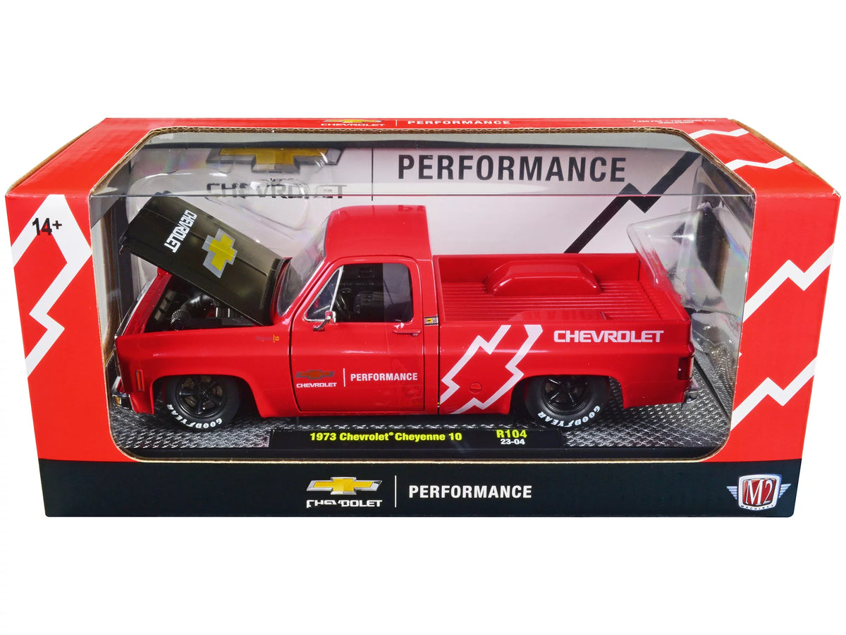 1973 Chevrolet Cheyenne 10 Truck Bright Red 1/24 Diecast Model Car O43406
