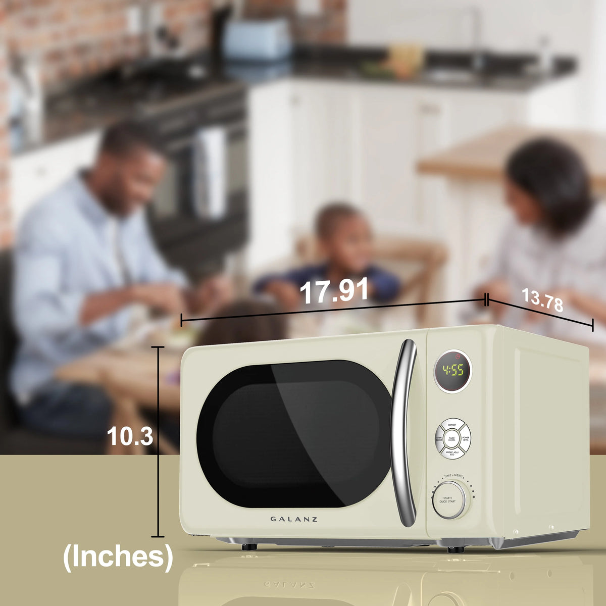 0.7 Cu. ft. 700 Watts Cream Countertop Microwave Oven R7053