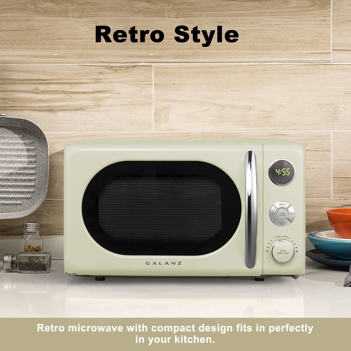 0.7 Cu. ft. 700 Watts Cream Countertop Microwave Oven R7053