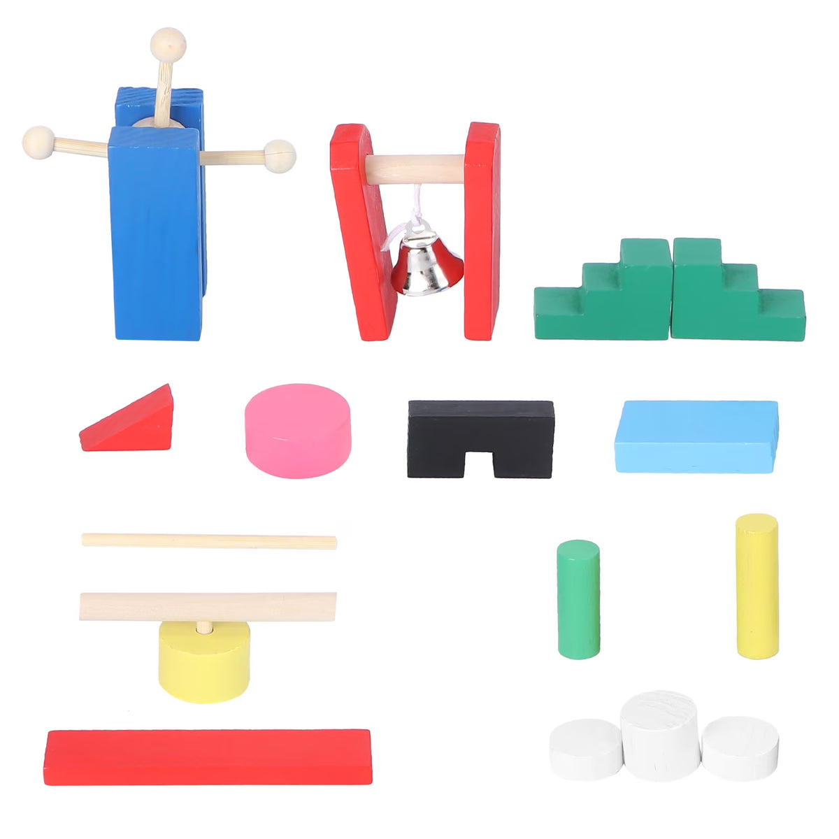 Wooden Domino Blocks Building Toy Educational Toys J70681