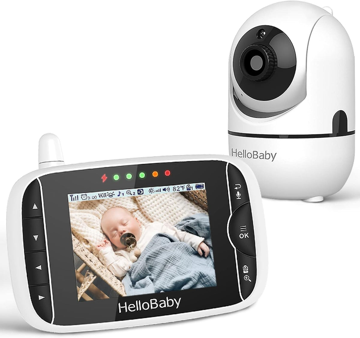 Baby Monitor with Camera and Audio, 3.2 Screen, Auto Night Vision, 2-Way Talk U2181