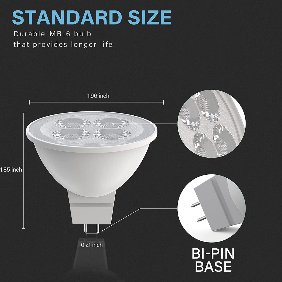 Low Voltage 8 PK 5W LED Landscape Spot Light with Metal Spike and Connector I35670