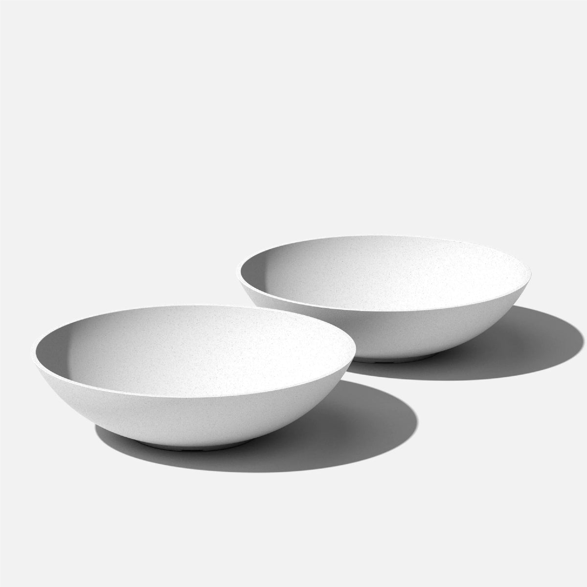 24" Plastic-Stone Planter 2-Pack White B96727