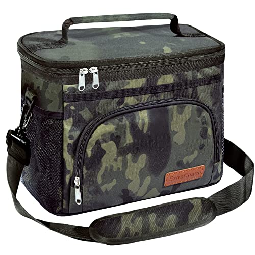 Black Insulated Lunch Bag with Shoulder Strap A461