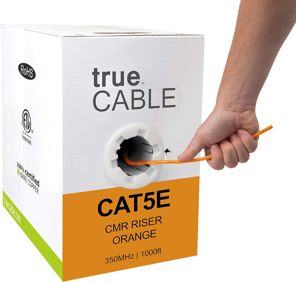 Pink 1000ft Cat5e Riser UTP Ethernet Cable W9674