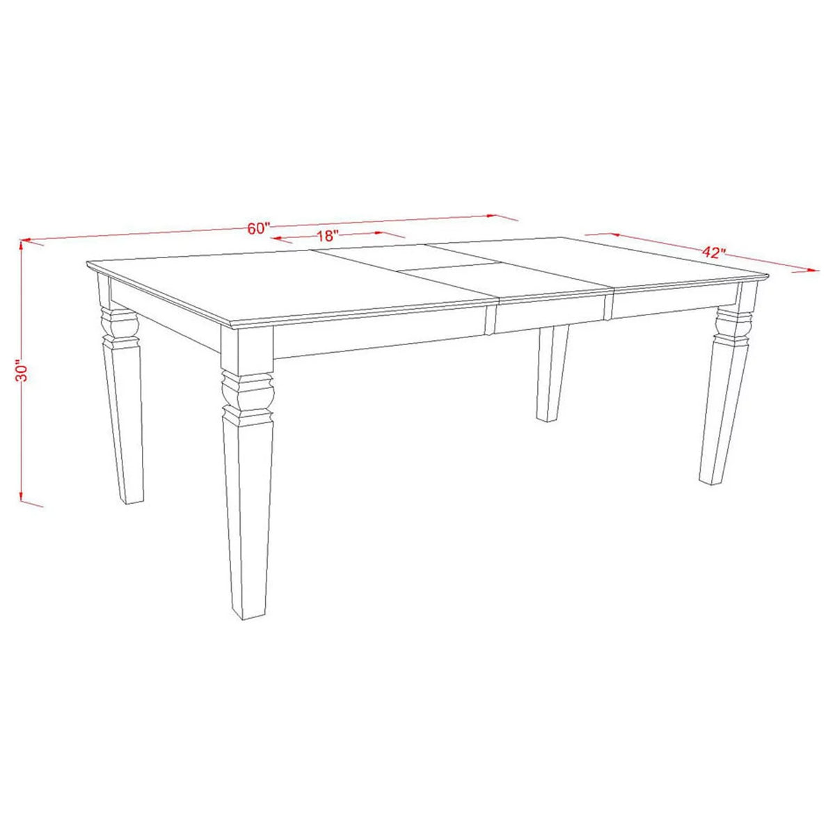 5 Piece Wood Dining Set T7209