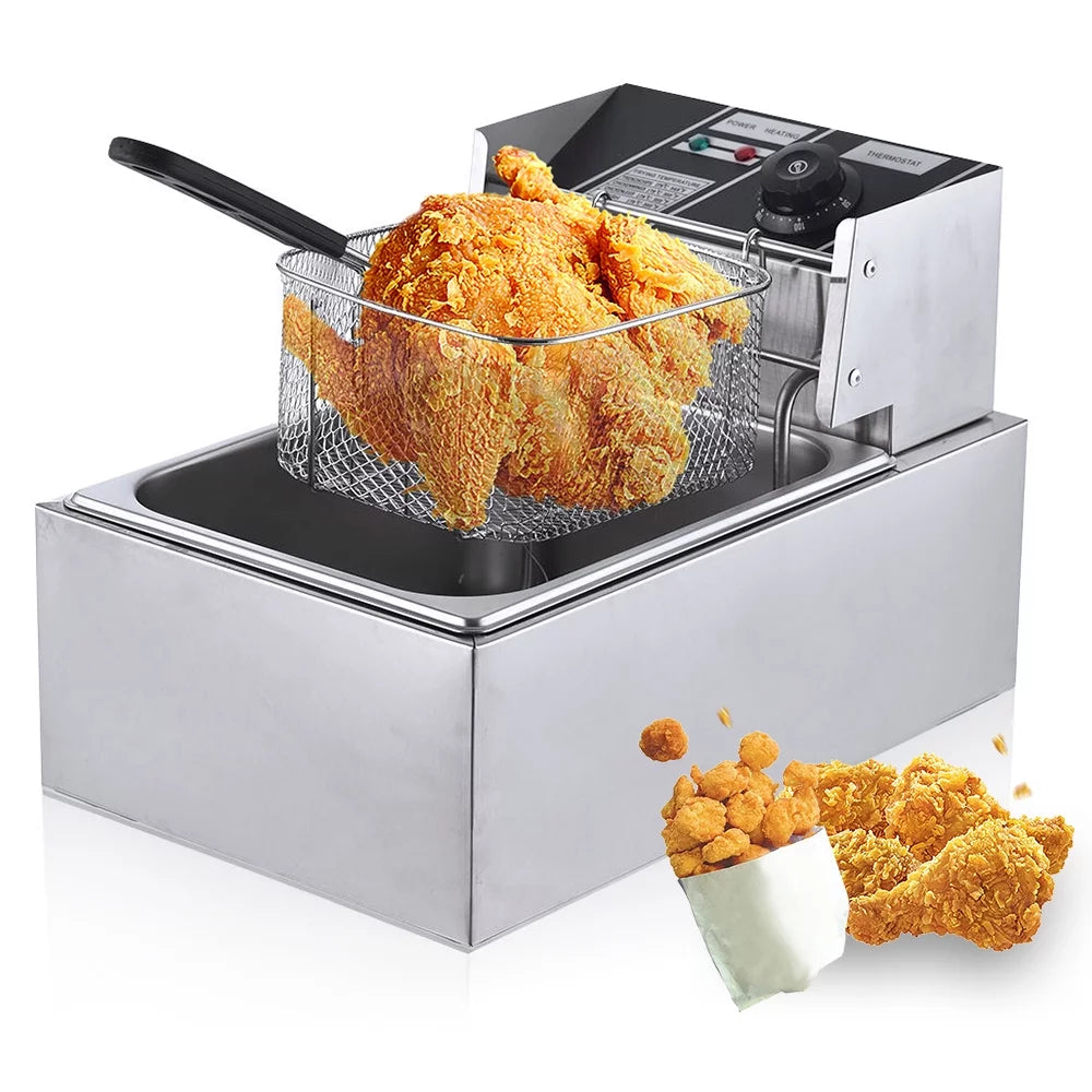 6L 2500W Stainless Steel Electric Fryer P12376