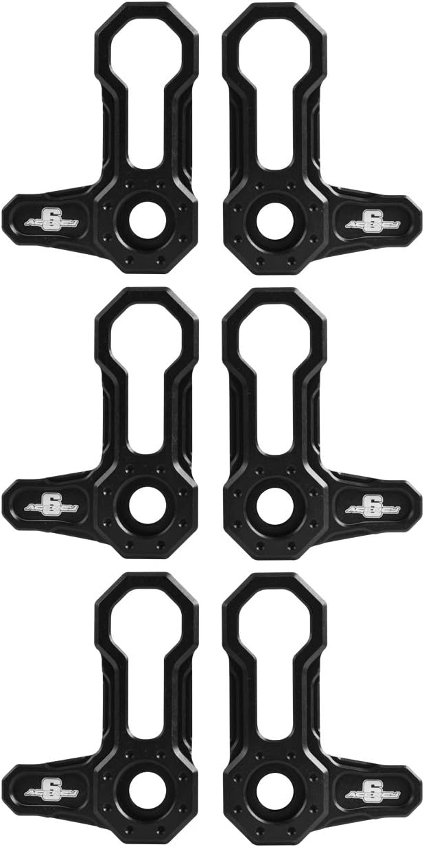 Orange Billet Aluminum L-Shaped Roof Locks Set of 6 U56062