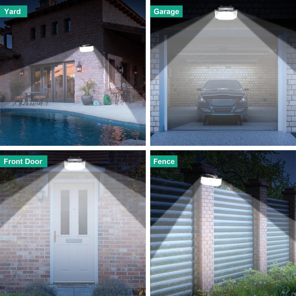 Solar Outdoor Lights 2Pack 252 LED Motion Sensor IP65 Waterproof N664