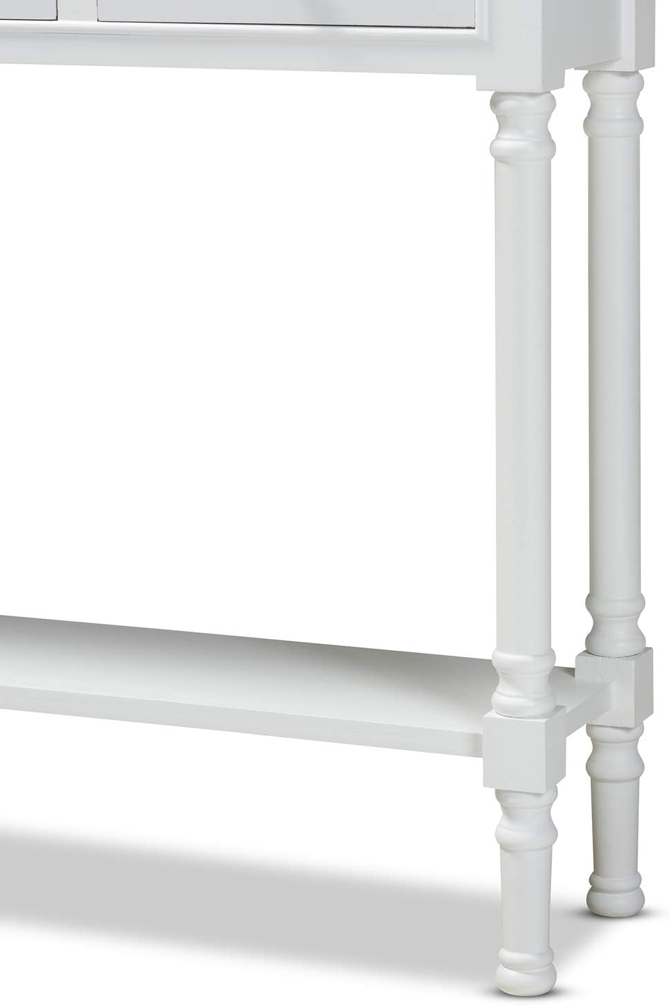 White 3-Drawer Wood Console Table W31841