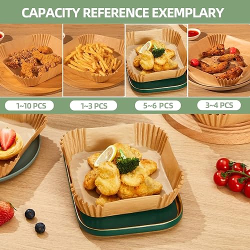 100PCS Non-stick Disposable Air Fryer Paper Liners K495280