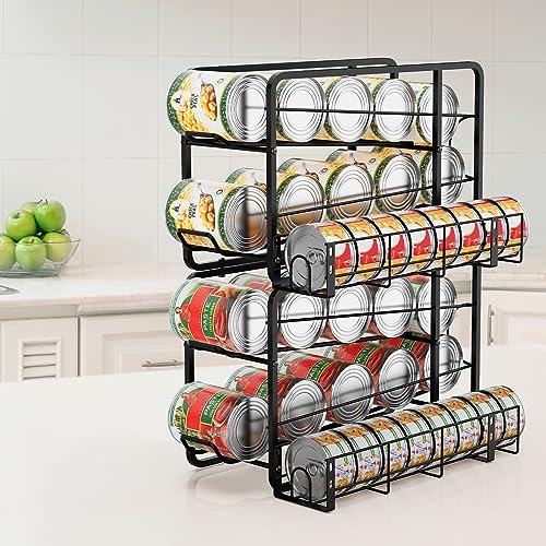 2 Pack Black Stackable Can Storage Dispenser Q9607