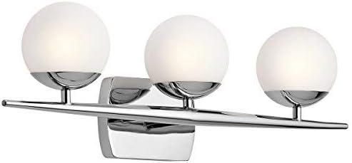 4 Light Halogen Vanity Light with Satin Etched Cased Opal Glass Natural Brass M513285