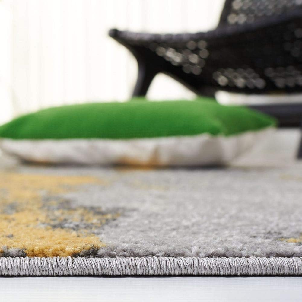 Grey & Yellow Area Rug O87123