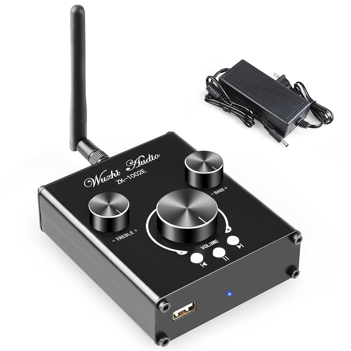 100W+100W Stereo Audio Amplifier with Bluetooth and AUX Inputs J758306