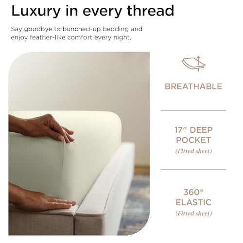 100% American Supima Cotton Queen Sheet Set 4 PC White T978295