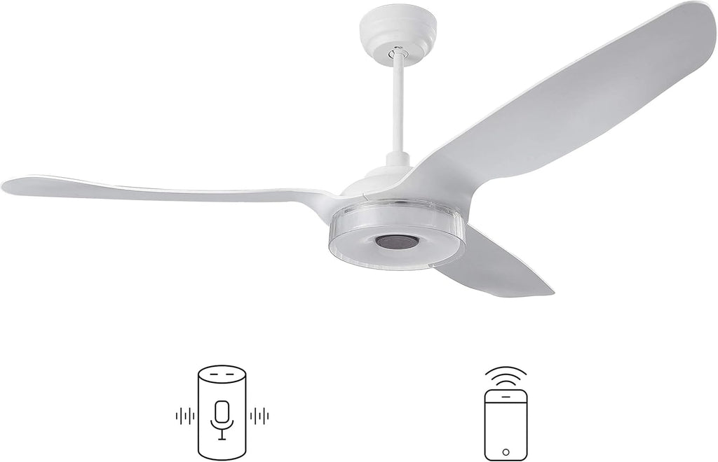 Black 56 3 Blade Smart Ceiling Fan with Remote Control U413