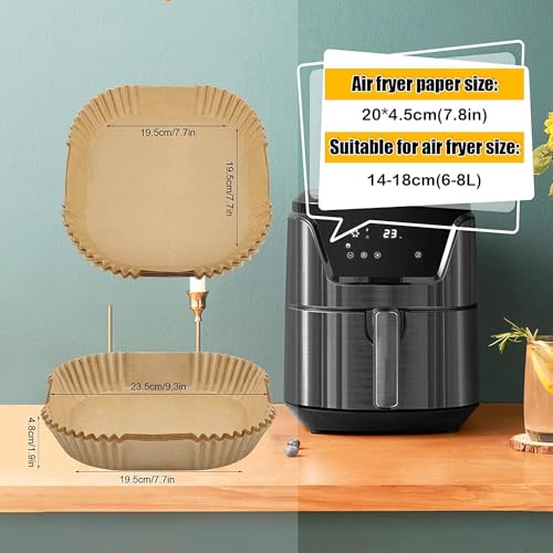 100PCS Non-stick Disposable Air Fryer Paper Liners K495280