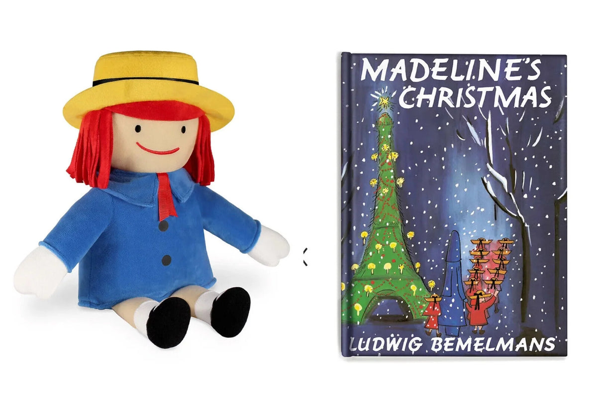 12" Plush Blue Doll & Christmas BOOK Set B348