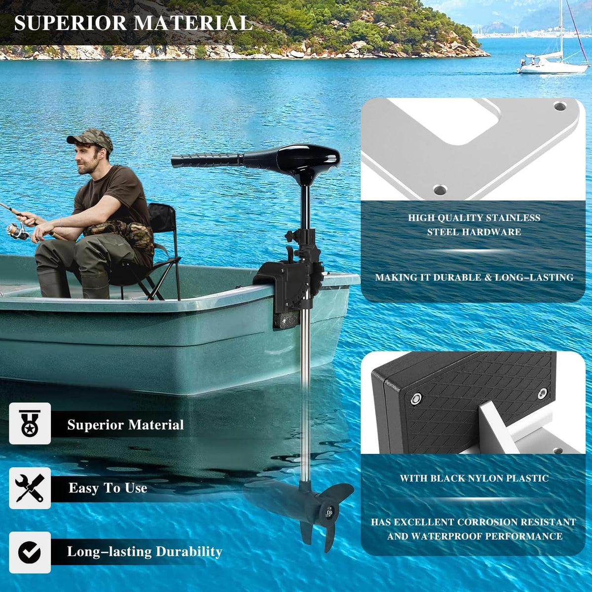 Universal Transom Trolling Motor Mount for Kayaks V54695
